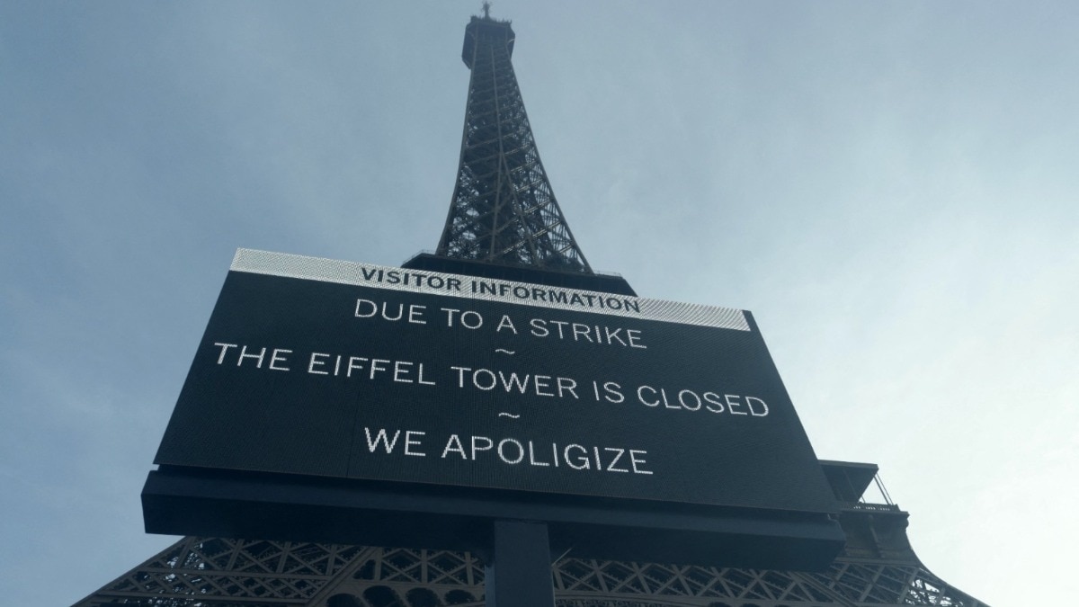 You are currently viewing Eiffel Tower shut as staff goes on strike over ‘unsustainable’ management