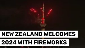 Read more about the article Watch: New Zealand rings in 2024 with fireworks, laser display