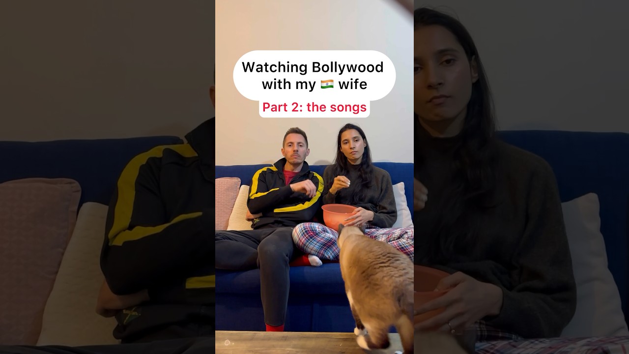 Watching Bollywood with my Indian wife. Part 2: the songs ! #shorts #bollywood #indianitalian #funny