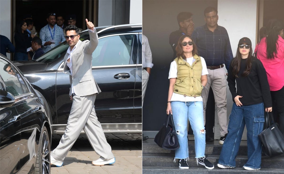 Read more about the article Ahead Of Filmfare Awards, Kareena-Karisma Kapoor, Varun Dhawan And Others Fly Out To Gujarat