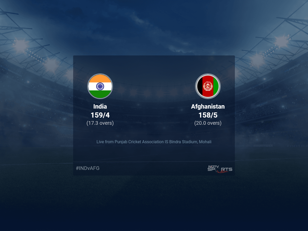 You are currently viewing India vs Afghanistan Live Score Ball by Ball, India vs Afghanistan, 2024 Live Cricket Score Of Today's Match on NDTV Sports