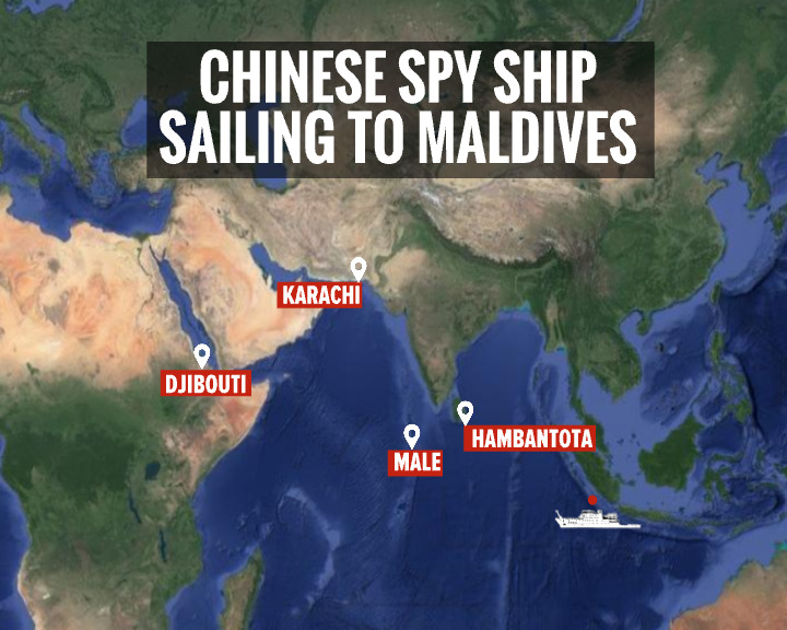 Read more about the article Amid India-Maldives Diplomatic Strain, Chinese Spy Ship Heads To Male