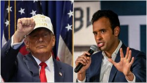 Read more about the article Donald Trump lauds Vivek Ramaswamy after he drops out of Republican presidential race, says he did ‘hell of a job’