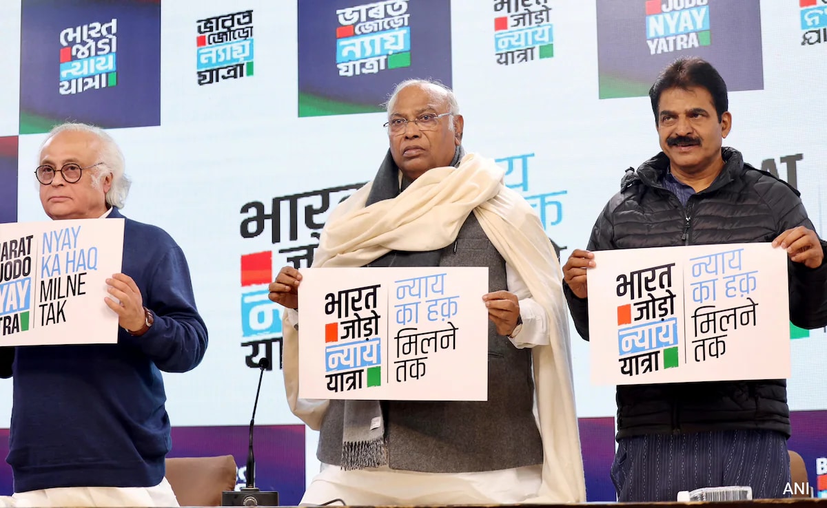 You are currently viewing Congress Reveals Slogan, Logo For 'Bharat Jodo Nyay Yatra'
