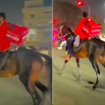 Video: Zomato Agent Delivers Food On Horse Amid Long Queues At Pumps