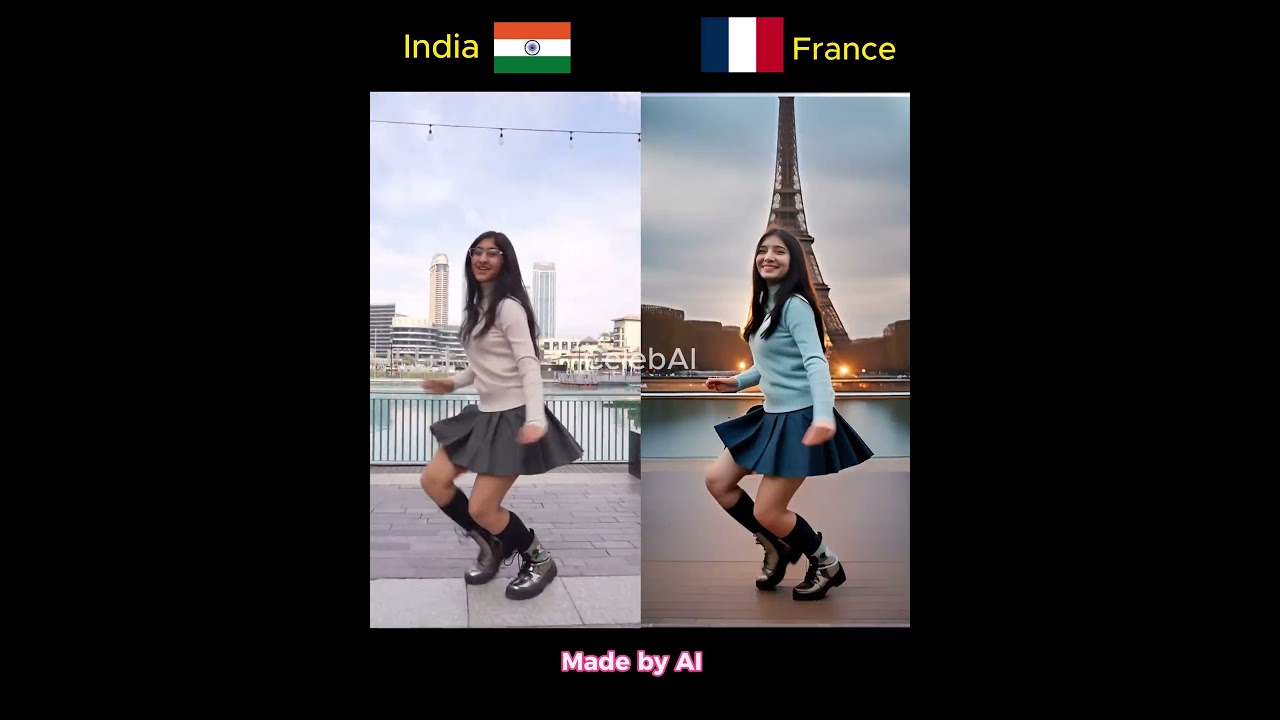 Wow India vs World 😮 ft. @BeatsWithHarnidh   #bollywood  #dance  #ai