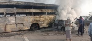 Read more about the article Car Rams Crashed Bus On Yamuna Expressway, 5 Killed As Vehicles Catch Fire