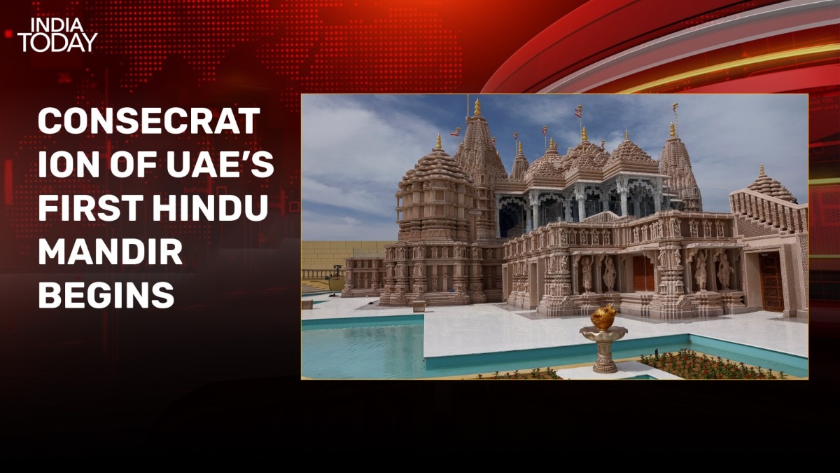 You are currently viewing Consecration of Abu Dhabi’s 1st Hindu temple takes place ahead of opening by PM Modi