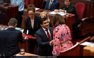Read more about the article Indian-origin Australian Senator Varun Ghosh Takes oath On Bhagavad Gita