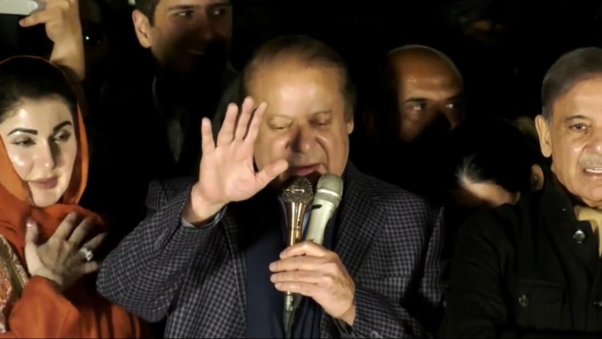 Pakistan Elections 2024: Nawaz Sharif ‘better relations with neighbours’ pitch in poll ‘victory speech’