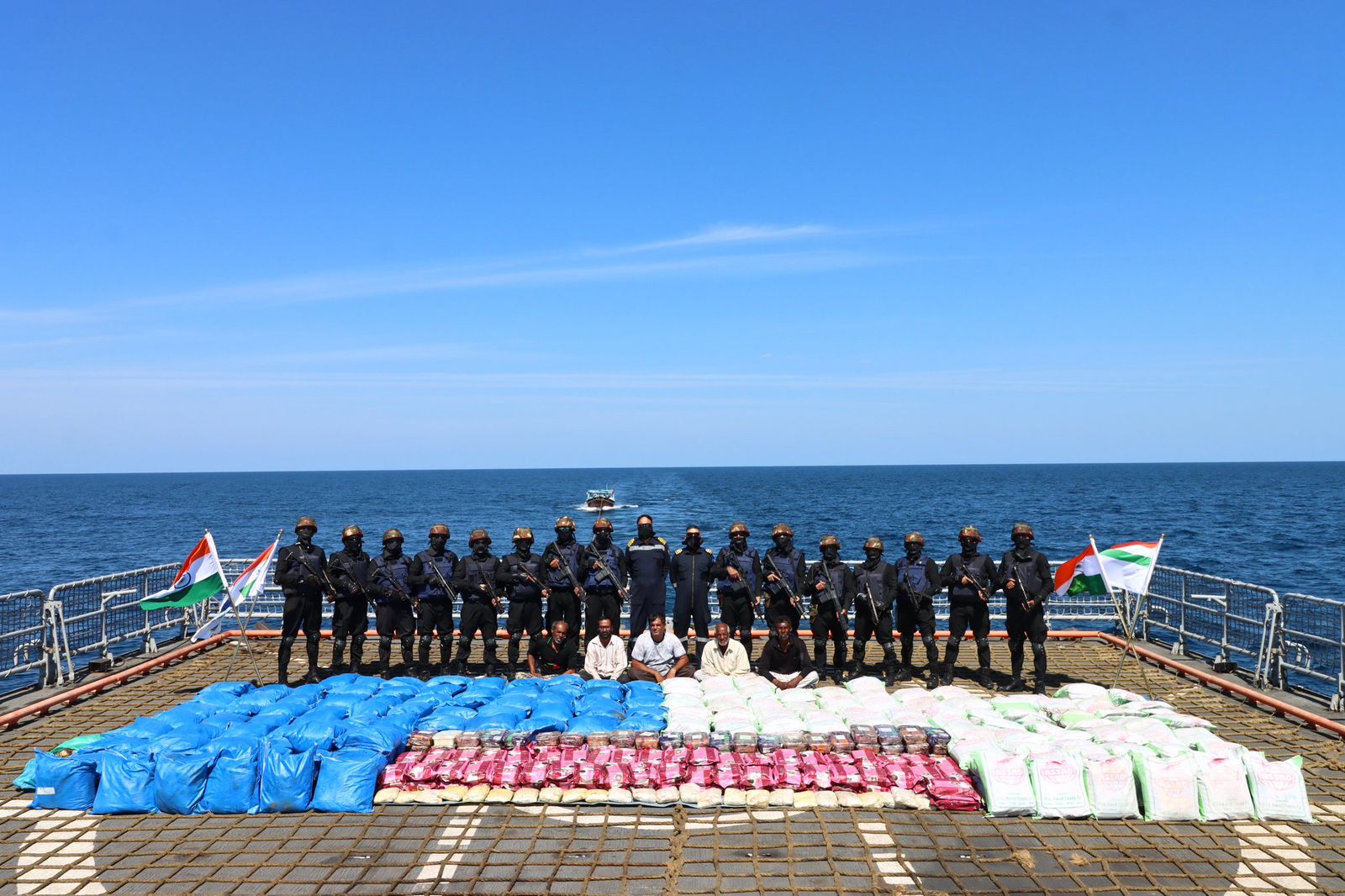Read more about the article Navy Seizes 3,300 Kg Of Meth, Charas In Major Drug Bust Near Gujarat Port