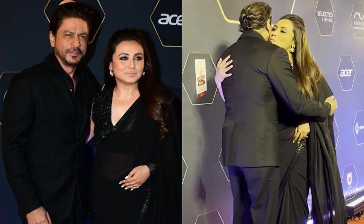 You are currently viewing Shah Rukh Khan And Rani Mukerji Met, Hugged And Lit Up This Red Carpet With Rahul-Tina Vibes