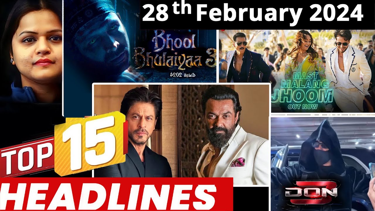 Top 15 Big News of Bollywood | 28th February 2024 | BMCM, Don 3, SRK