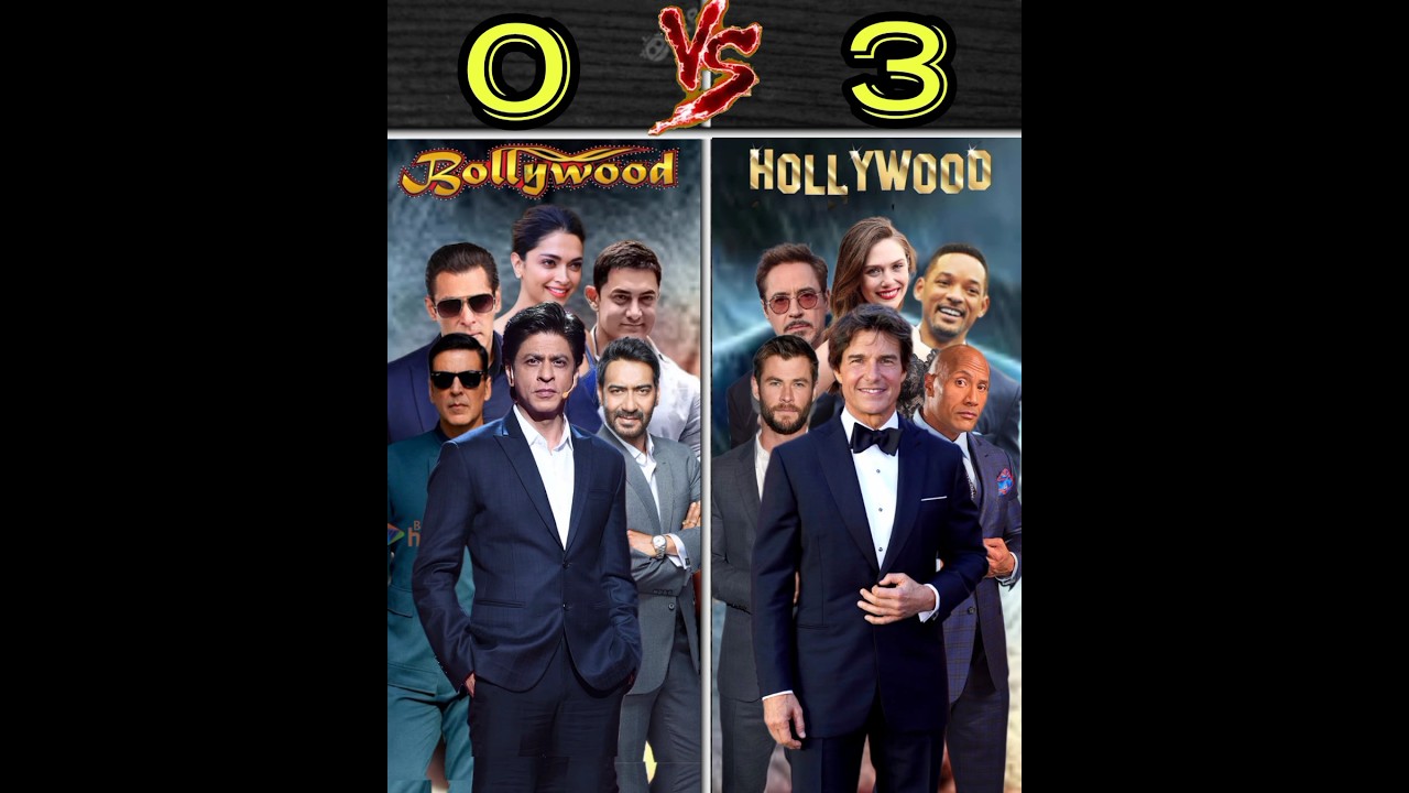 bollywood vs Hollywood film industry comparison//#bollywood #hollywood #srk #tomcruise #movie #ajay