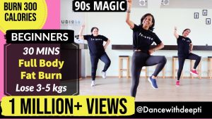Read more about the article 30mins DAILY –  Burn Arm Fat, Belly Fat & Tone Legs | 90s Bollywood Dance Workout #dancewithdeepti