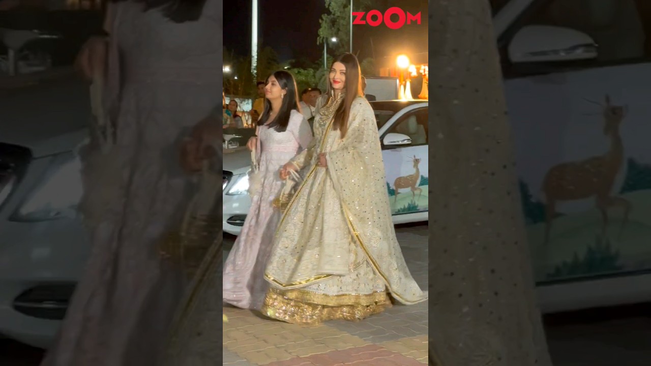 You are currently viewing Aishwarya Rai LEAVES with Bachchan family from Jamnagar after Anant Ambani's pre-wedding bash