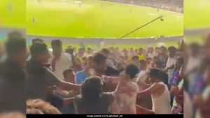 Read more about the article Video: Punches Exchanged As Fans Come To Blows During GT vs MI Match