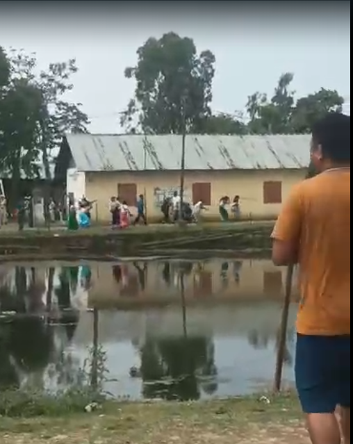 You are currently viewing On Video, Deafening Sounds Of Gunfire Exchange Near Manipur Polling Booth