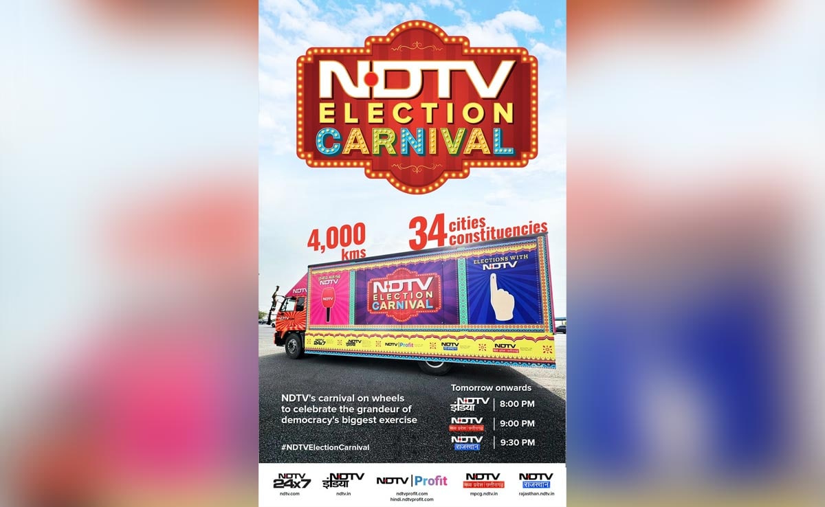 You are currently viewing NDTV Election Carnival To Bring Poll Coverage From 34 Cities Across 4,000 Km