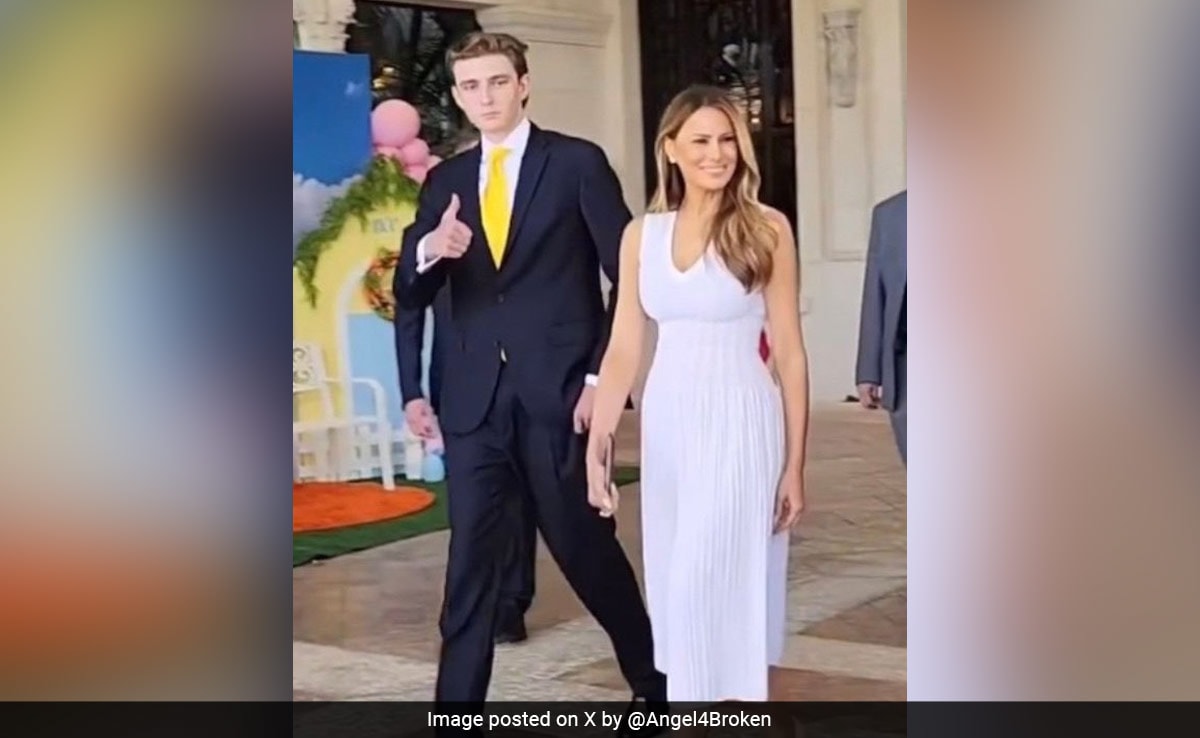 You are currently viewing Donald Trump’s Youngest Son Barron Makes Rare Appearance With Family, Video Viral