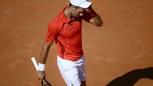 Read more about the article 'Concerned' Djokovic To Undergo Scans As Rome Exit Follows Bottle Drama