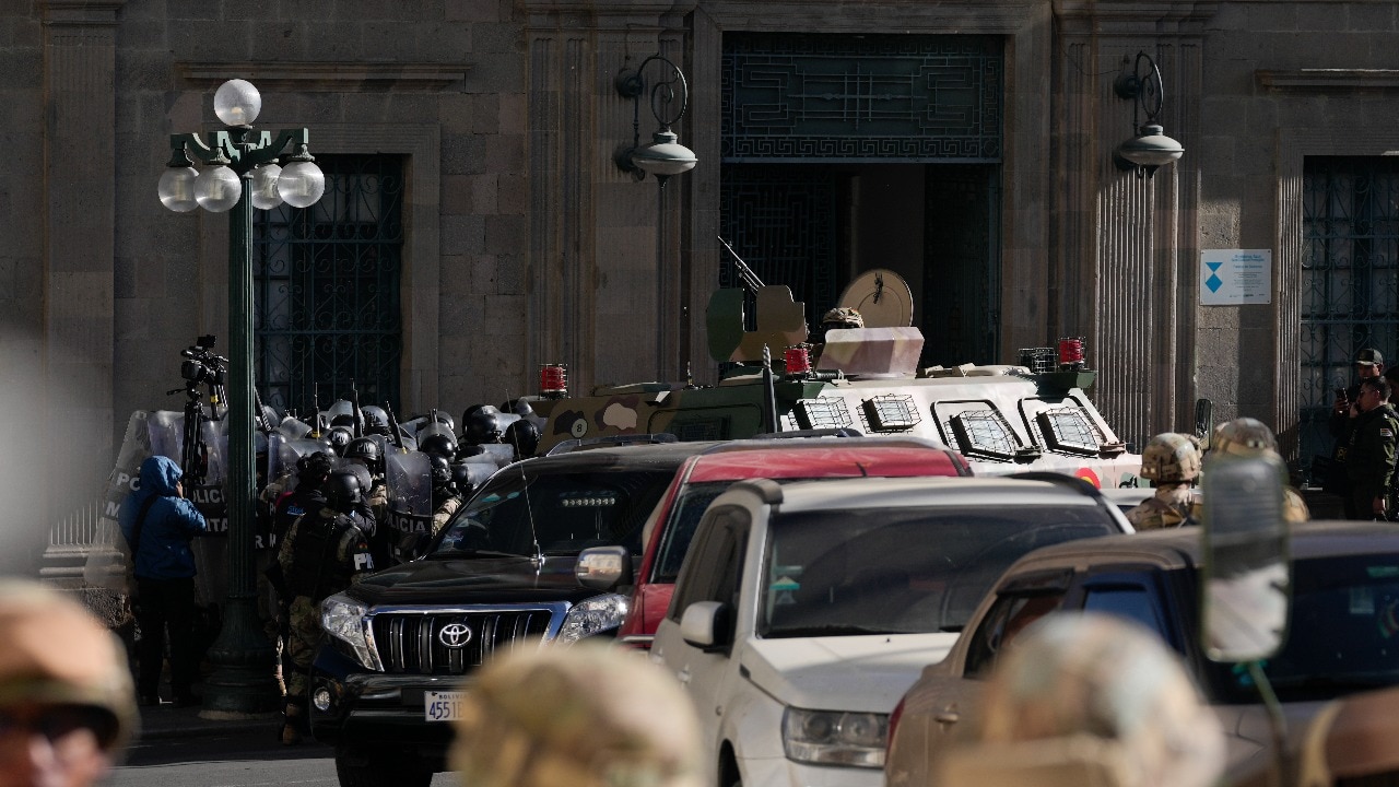 Armoured vehicles ram Bolivian government palace doors in ‘attempted coup’