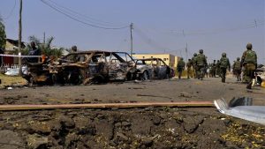 Read more about the article Nigeria terrorist attack: 18 killed as suspected female suicide bombers target wedding, funeral, hospital in in Borno state