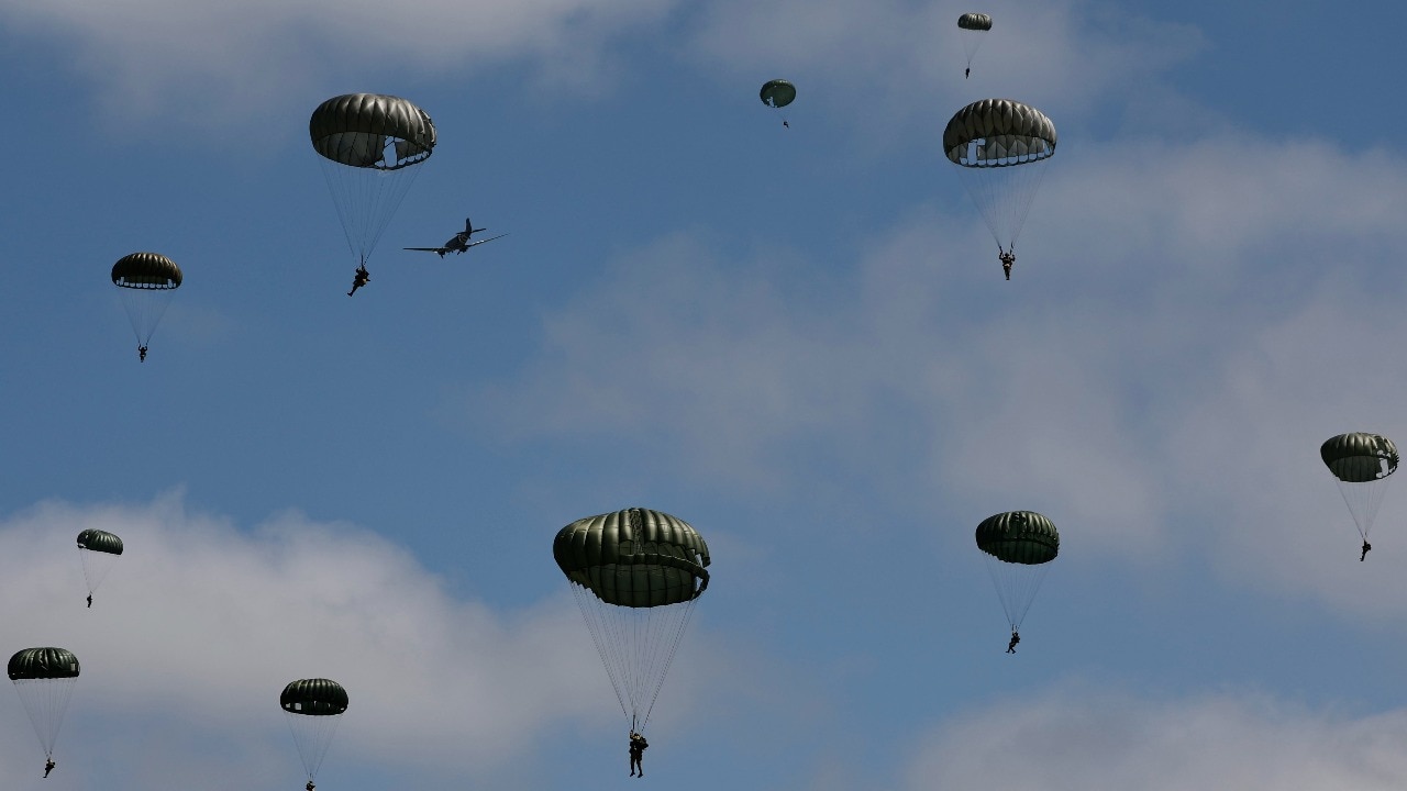 Video: Mass parachute jump over Normandy to honour troops who defeated Hitler