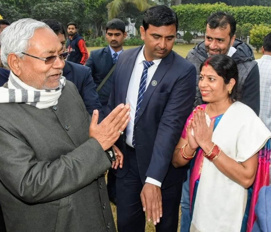 RJD Release Pic Of NEET Paper Leak Accused's Wife Meeting Nitish Kumar