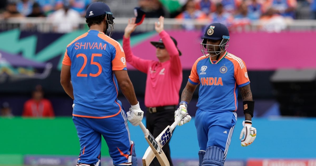 Read more about the article भारत ने लगाई जीत की हैट्रिक, सुपर 8 में मिली एंट्री, सूर्या-शिवम दुबे चमके