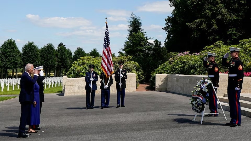You are currently viewing Biden visits American war cemetery in France that Trump skipped in 2018