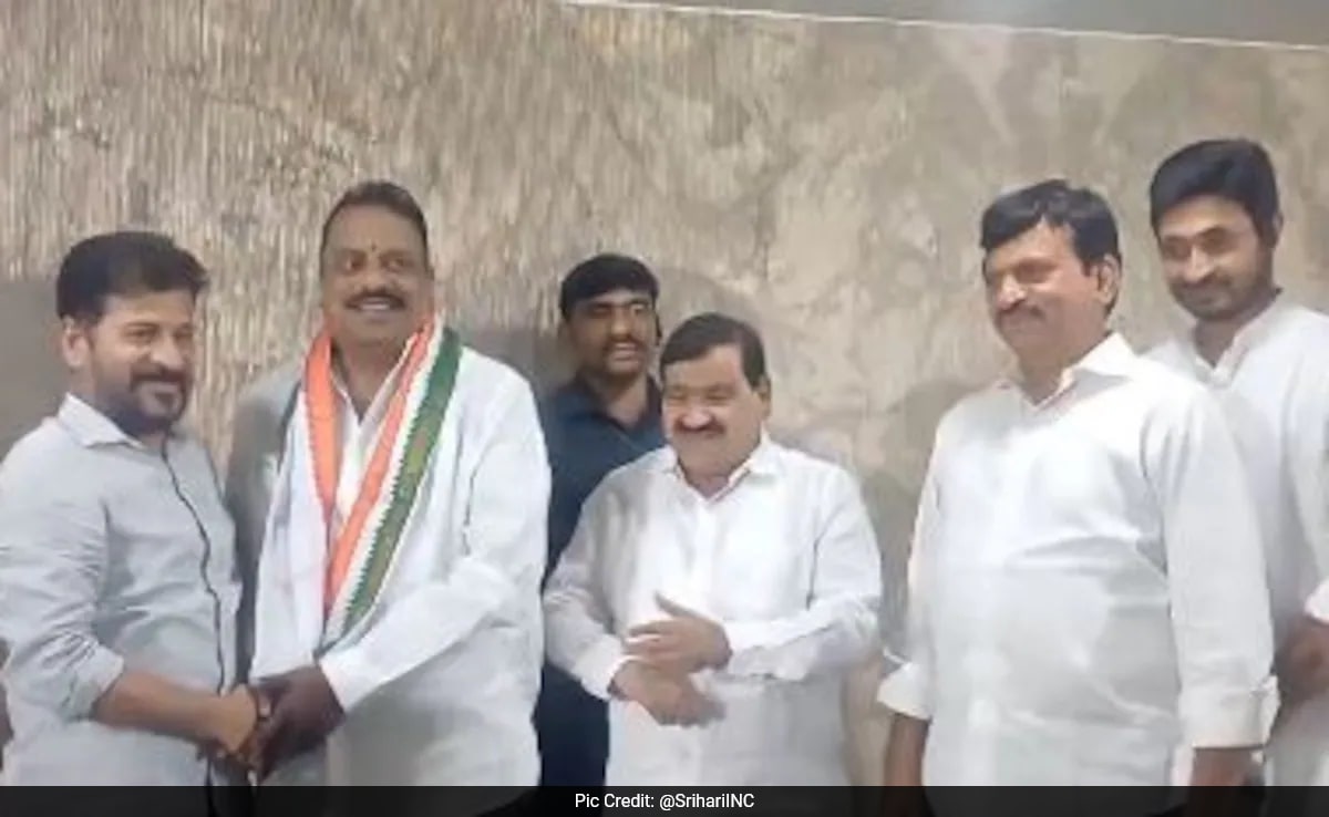 Another BRS MLA Joins Congress In Telangana