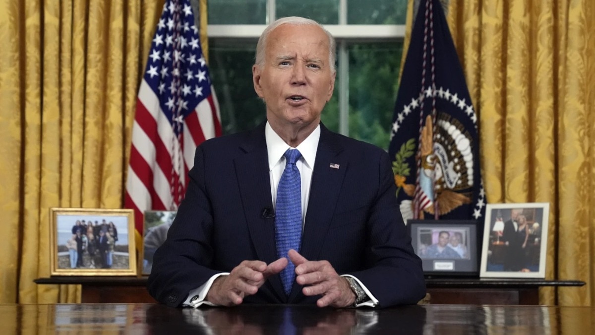 ‘Passing the torch to new generation’, Joe Biden says in address to nation