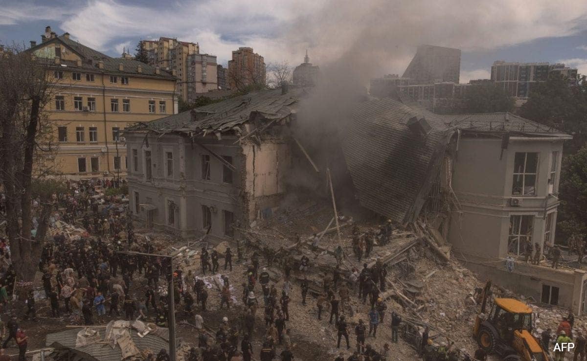 Pics Show Devastation At Ukraine Children’s Hospital After Russia Bombing