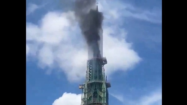 Fire breaks out at Notre Dame Cathedral in France’s Rouen