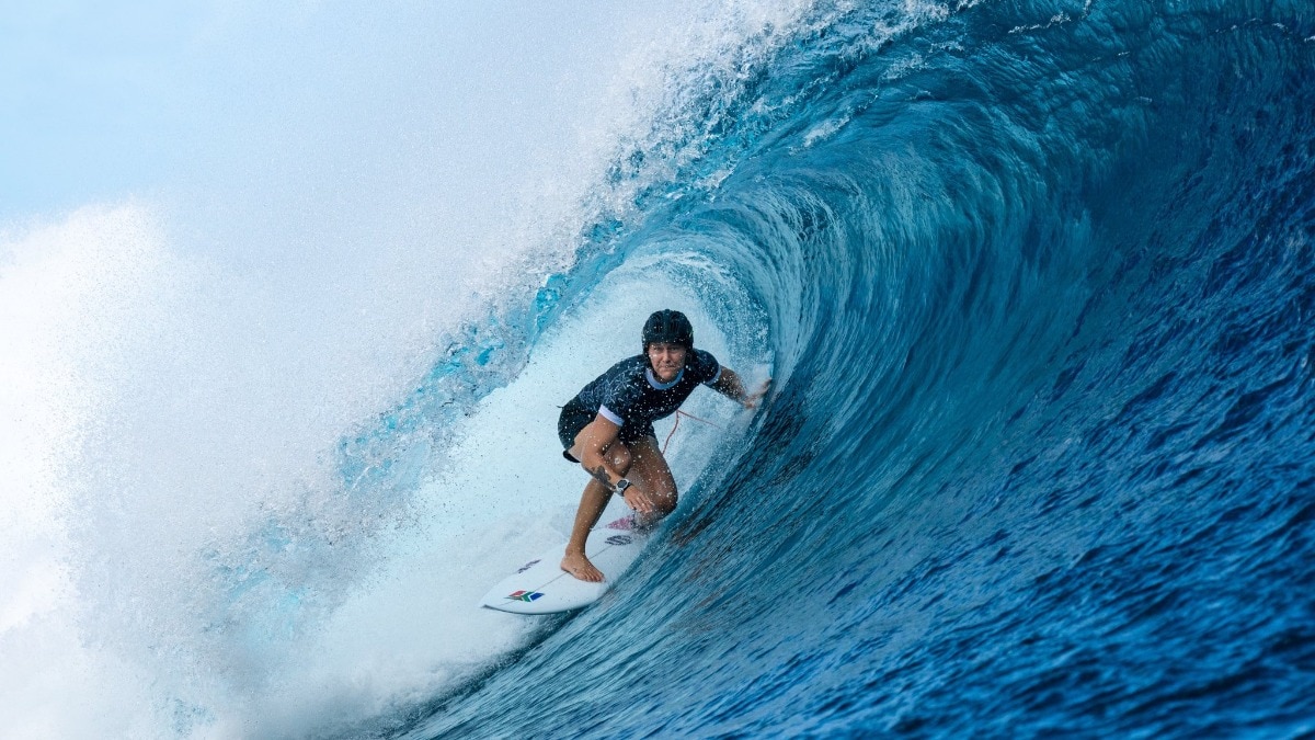 First time in 68 years, an Olympic event surfing is scheduled 16,000 kms from host city