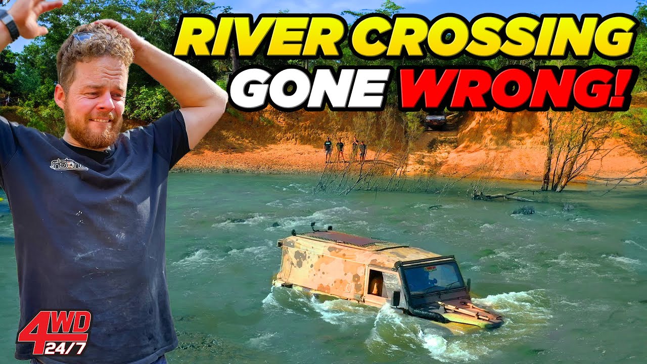 TRAPPED in croc infested CAPE YORK river with water flooding in – so wet we had to turn back!