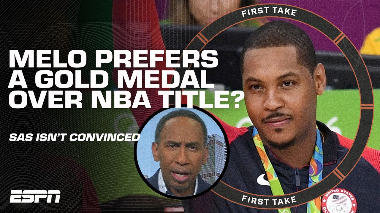 HOW WOULD YOU KNOW!? 🗣️ Stephen A. reacts to Carmelo’s NBA title vs. gold medal claim | First Take