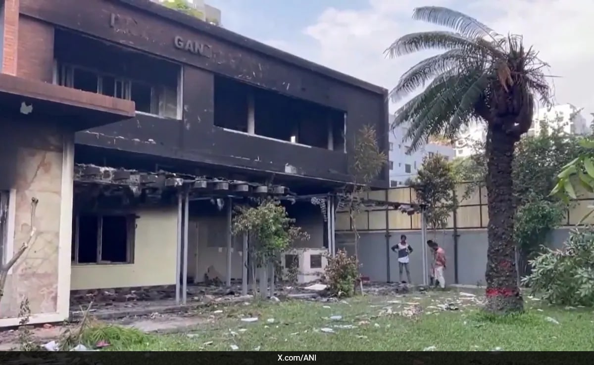 Video: What Remains Of Indira Gandhi Centre, Torched Amid Dhaka Violence