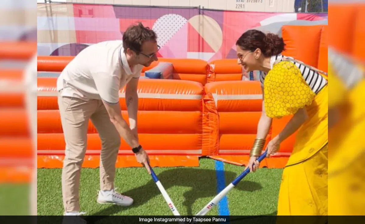 Watch: Taapsee Pannu Is "Perfecting The Art Of Hockey" With Husband Mathias Boe In Paris