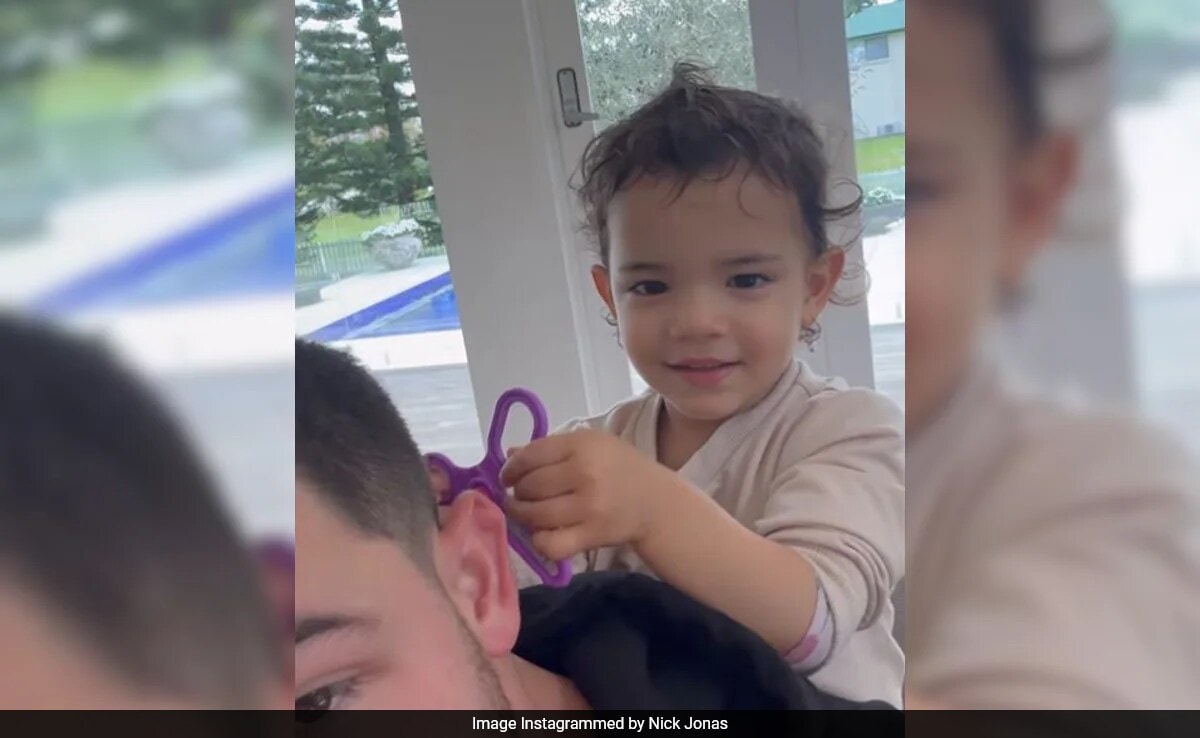 Watch: Malti Marie Cuts Father Nick Jonas' Hair By Using Toy Scissors. Aww