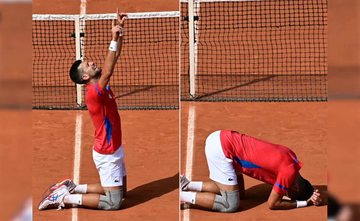 Watch: Novak Djokovic Bursts Into Tears On Clinching Olympic Gold In Paris