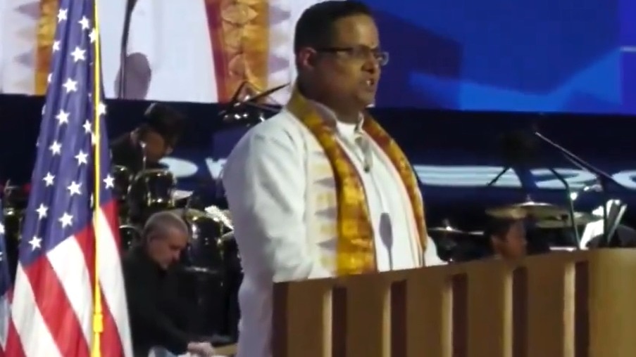 Vedic prayer by Indian-American priest Rakesh Bhatt kickstarts day 3 of Democratic National Convention