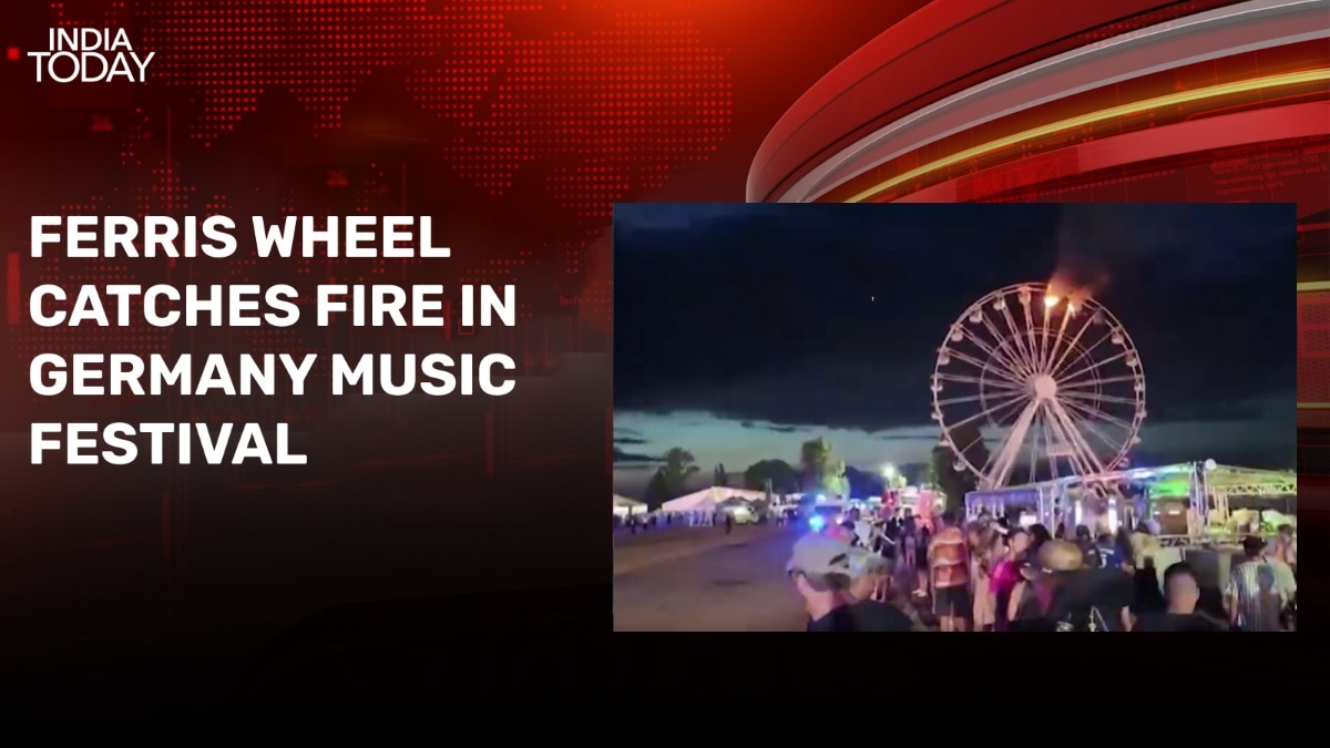 Ferris wheel catches fire at Leipzig music festival in Germany