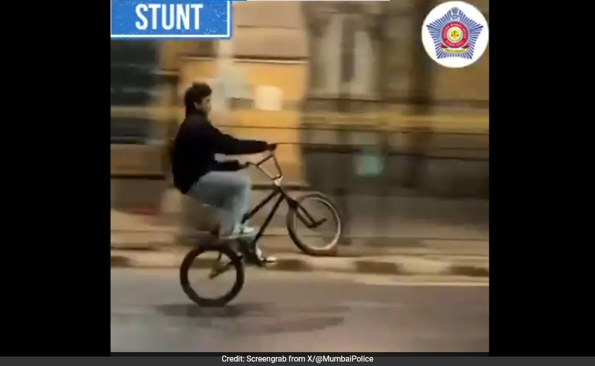 "Trick Won't Work": Mumbai Police To Man Pulling Off "Stunts" Across City