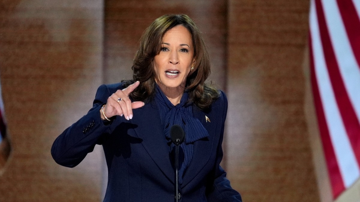 Kamala Harris takes the stage at Democratic National Convention, to accept presidential nomination