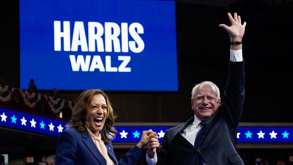 Democratic presidential candidate Kamala Harris campaigns with vice president pick Tim Walz for first time in Philadelphia