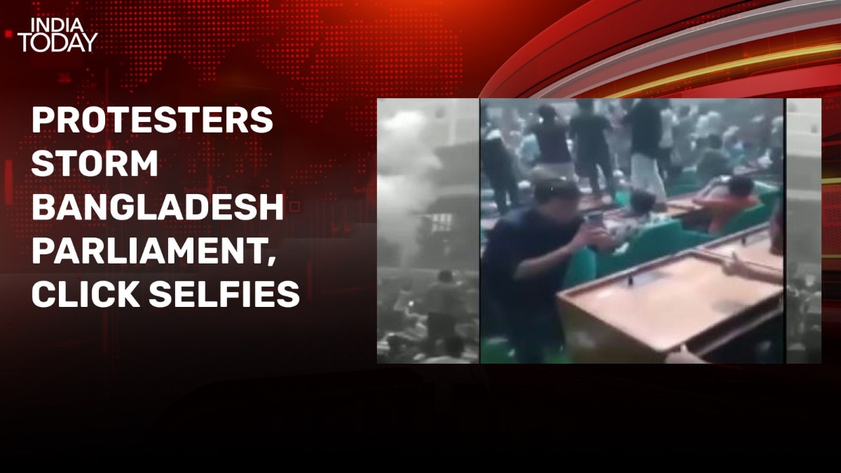 Video: Protesters storm Bangladesh Parliament, sit on MPs’ chairs, click selfies