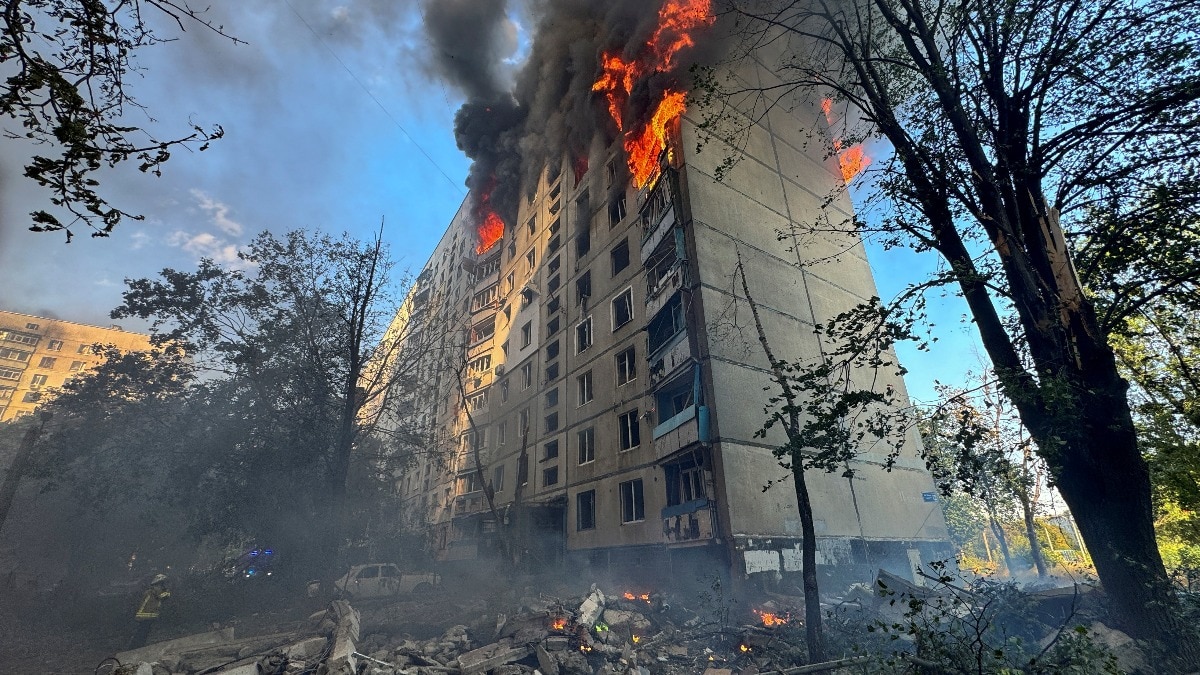 Russian bomb strikes building, playground in Ukraine’s Kharkiv, injuring over 70, killing 7