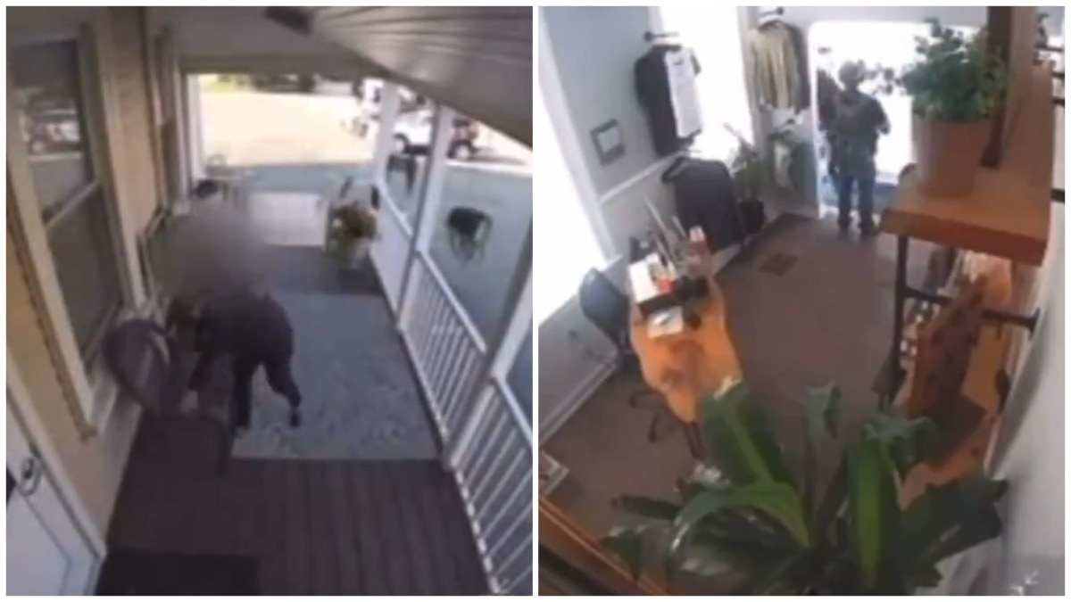 US Secret Service agents caught on camera breaking into salon to use bathroom